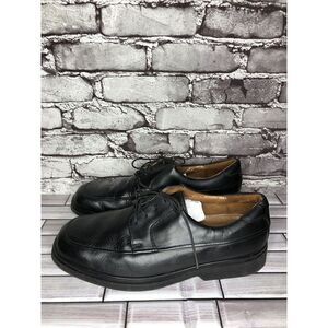 Hitchcock Black Leather Square Toe Oxfords Lace Up Shoes Men Sz 10.5 6E US/44EU